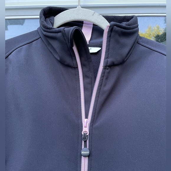 WOMEN’S Golf softshell Jacket Navy and Pink size M by Abacus - Picture 2 of 16